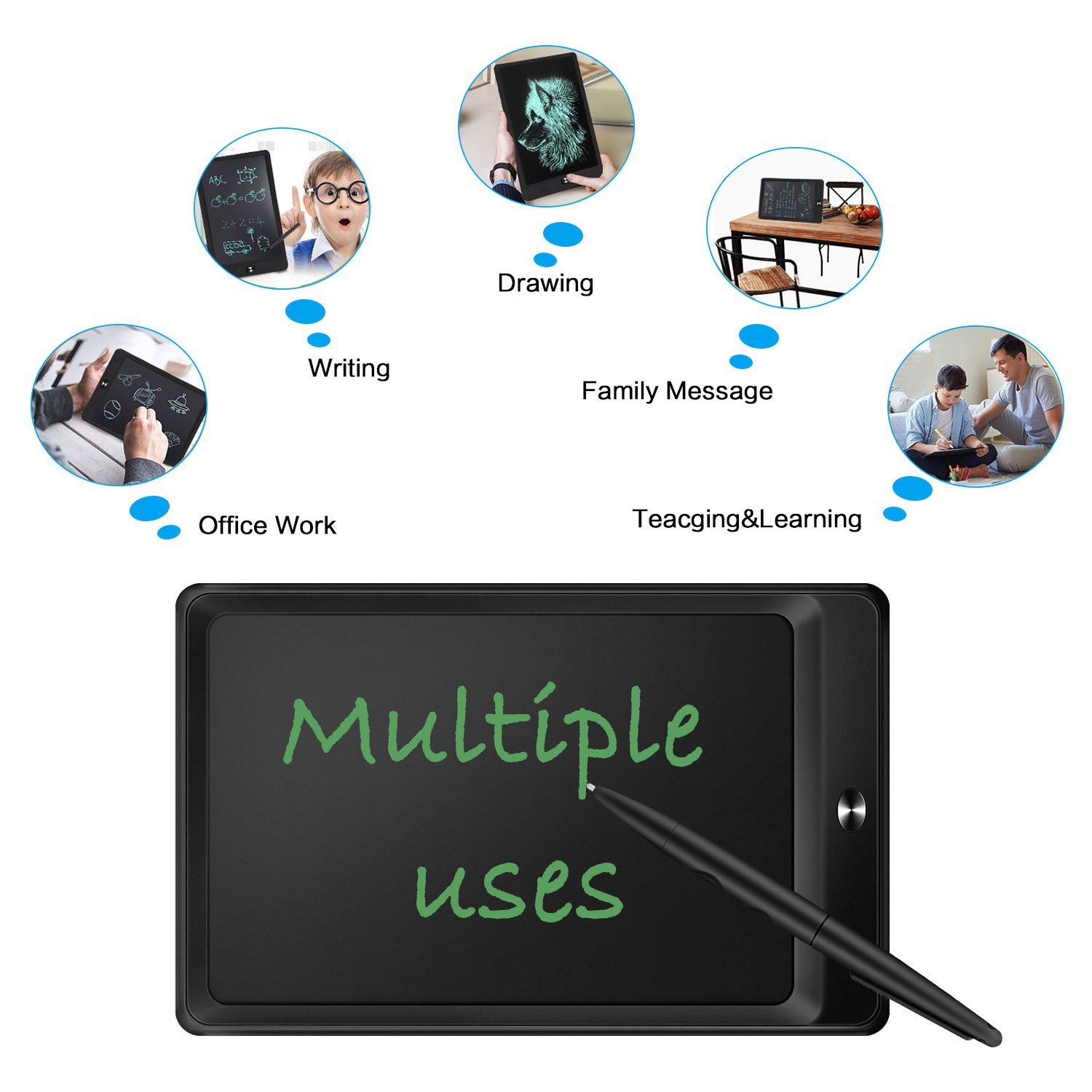 Business Note Pad 10 Inch LCD With Lock Button Hand-Writing Tablet Magnet Epaper