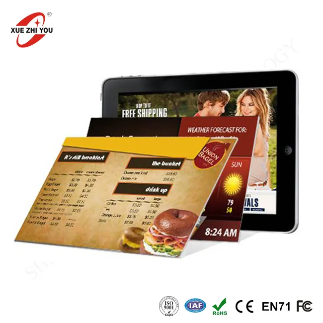 Menu portatile Tablet PC per ordinare cibo online